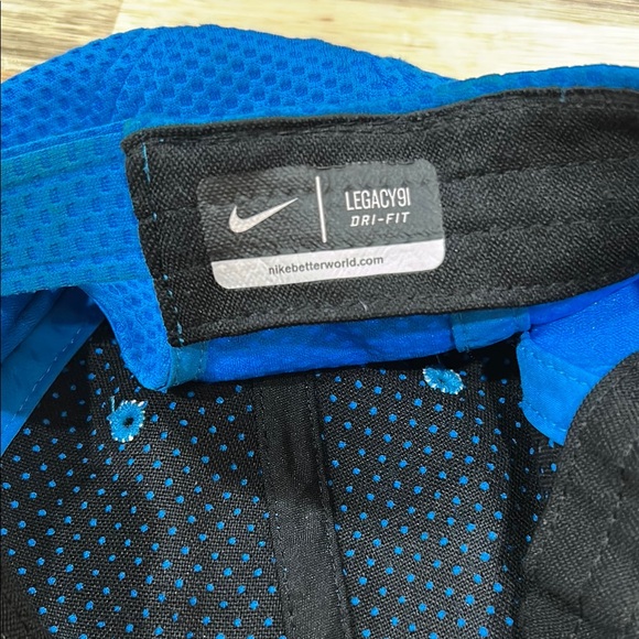 Nike Blue Performance Hat with Mesh Design - Picture 2 of 2